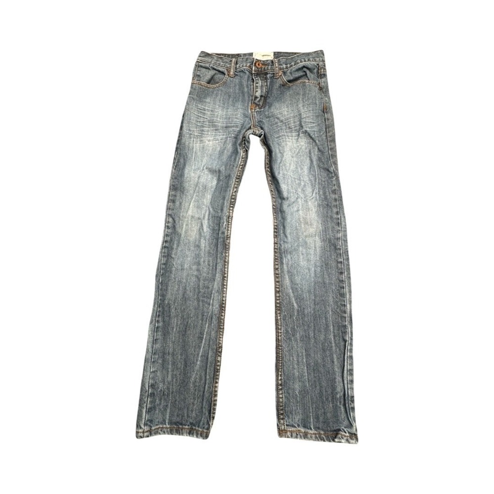 Epic Threads Jeans Boys Size 14 Blue‎ Skinny Medium Wash Whiskered Denim Pants